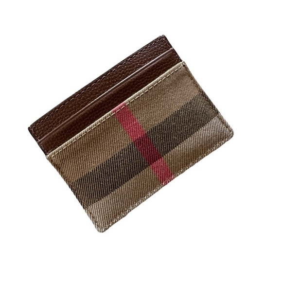 Burberry Sandon Card Holder Wallet in Tan Novacheck - Picture 1 of 12